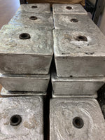 Galvotec lll Aluminum anode. Nominal dimensions: 8"L x 4"H x 8"W with a 3/4" threaded coupling.